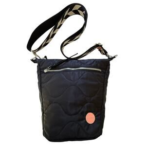 Shorty Love Marcel Quilted Crossbody Bucket Bag in Black